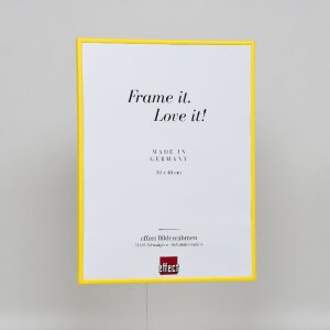 Эффектная пластиковая рамка Арт желтый 25x35 см антибликовое стекло