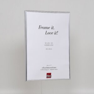Эффектная пластиковая рама Арт-серебро 61x91,5 см антибликовое стекло