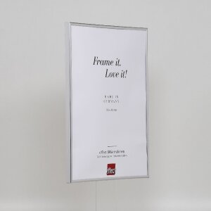 Эффектная пластиковая рама Арт-серебро 61x91,5 см антибликовое стекло