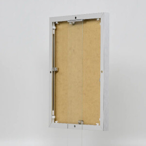 Эффектная алюминиевая фоторамка Quadro 18x27 см серебристое глянцевое антибликовое стекло