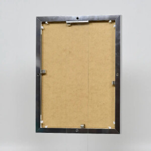 Эффектная алюминиевая фоторамка Quadro 18x27 см серебристое глянцевое антибликовое стекло