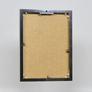 Эффектная алюминиевая фоторамка Quadro 18x27 см серебристое глянцевое антибликовое стекло