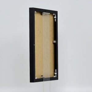 Эффектная алюминиевая фоторамка Quadro 25x35 см черное антибликовое стекло