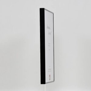 Эффектная алюминиевая фоторамка Quadro 25x35 см черное глянцевое антибликовое стекло