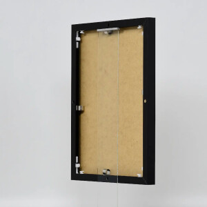 Эффектная алюминиевая фоторамка Quadro 40x50 см черное антибликовое стекло