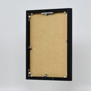 Эффектная алюминиевая фоторамка Quadro 40x50 см черное антибликовое стекло