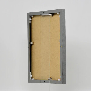 Эффектная алюминиевая фоторамка Quadro 40x50 см античное серебро антибликовое стекло МДФ