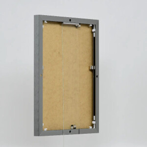 Эффектная алюминиевая фоторамка Quadro 40x50 см античное серебро антибликовое стекло МДФ