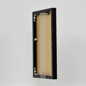 Эффектная алюминиевая фоторамка Quadro 50x65 см черное глянцевое антибликовое стекло