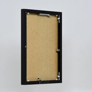 Ефектна алюмінієва фоторамка Quadro 60x90 см чорна глянцева з антивідблисковим склом