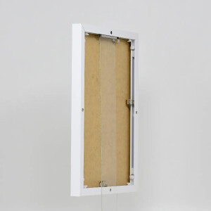 Эффектная алюминиевая фоторамка Quadro 70x100 см белое антибликовое стекло
