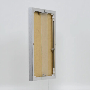 Эффектная алюминиевая фоторамка Quadro 30 5x91 5 см серебристое глянцевое антибликовое стекло