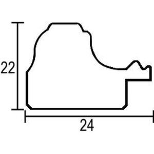 Эффектная деревянная рама в стиле барокко профиль 37 античное серебро 25x35 см антибликовое стекло