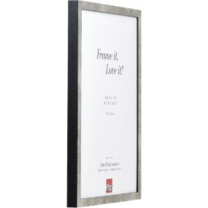 Ефектна фоторамка з дерев’яним профілем 42, антиблискове скло, сріблястий, 20x28 см