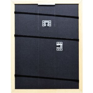 Деревяна рамка з ефектом, біла глянцева, 18x32 см, з антиблисковим склом