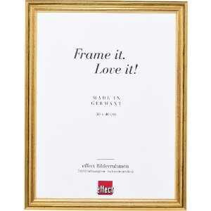 Effect Holzrahmen Profil 44 gold 28x35 cm Antireflexglas