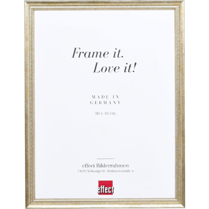 Effect Holzrahmen Profil 48 gold 13x13 cm mit Antireflexglas