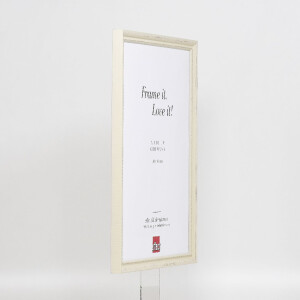 Фоторамка з натурального дерева, профіль 48, біла, 25x35 см, з антибликовим склом