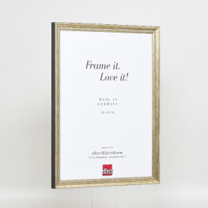 Фото рамка з натурального дерева, профіль 48, золотий, 25x50 см, з антиблисковим склом