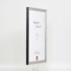 Effect Holzrahmen Profil 48 silber 25x60 cm mit Antireflexglas