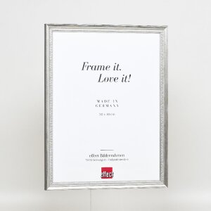 Effect Holzrahmen Profil 48 silber 25x70 cm Antireflexglas