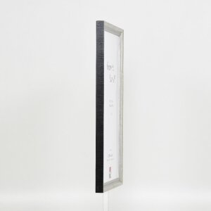 Effect Holzrahmen Profil 48 silber 28x35 cm Antireflexglas