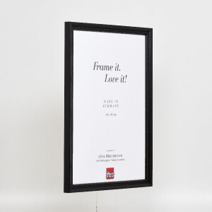 Чорний деревяний рамка профіль 48, 30x40 см, з антиблисковим склом