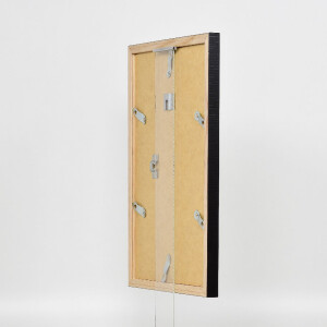 Ефектна деревяна рамка 48 чорна 40x50 см з антирефлексним склом