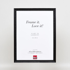 Ефектна деревяна рамка 48 чорна 40x50 см з антирефлексним склом