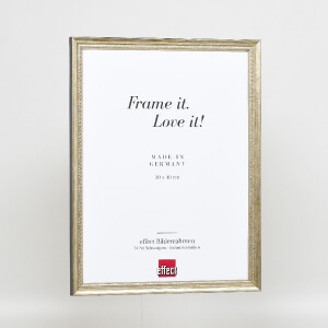 Фоторамка з дерев’яного профілю 48, золотого кольору, 40x60 см, з антибликовим склом