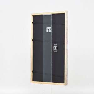 Фоторамка з натурального дерева, профіль 51, антик-срібло, 27x48 см