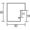 Эффектная деревянная фоторамка профиль 52 цвет дуб 23x70 см антибликовое стекло