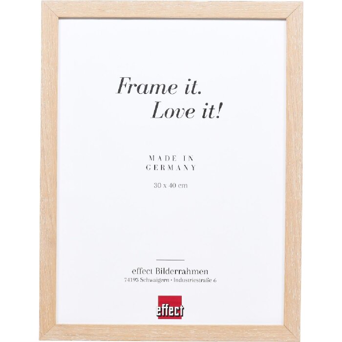 Фоторамка з натурального дерева калка-дуб, профіль 54, антиблискове скло, 29,7x42 см