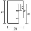 Эффектная деревянная фоторамка профиль 55 натуральный 42x59,4 см антибликовое стекло