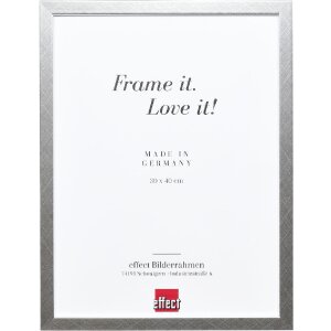 Effect Holzrahmen Profil 58 silber 40x60 cm mit...