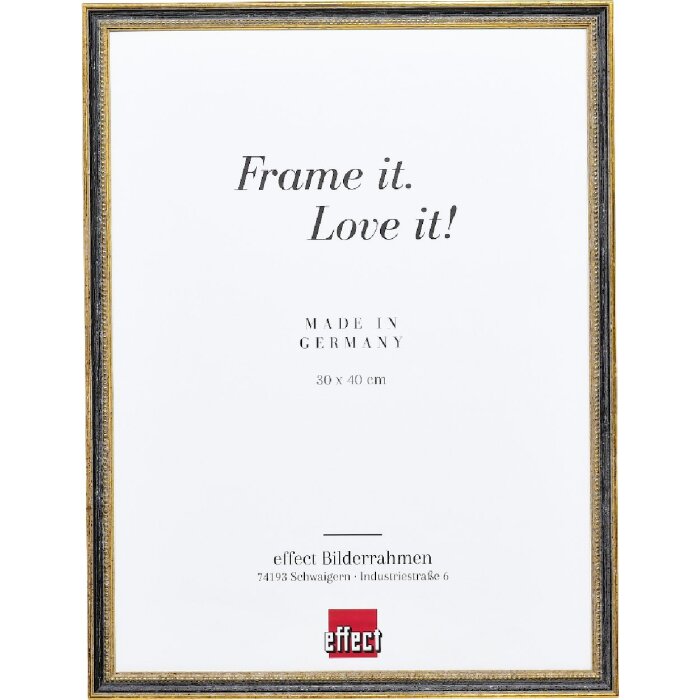 Фоторамка «Ефект» з дерева, профіль 66, чорна, 18x27 см, антиблискове скло