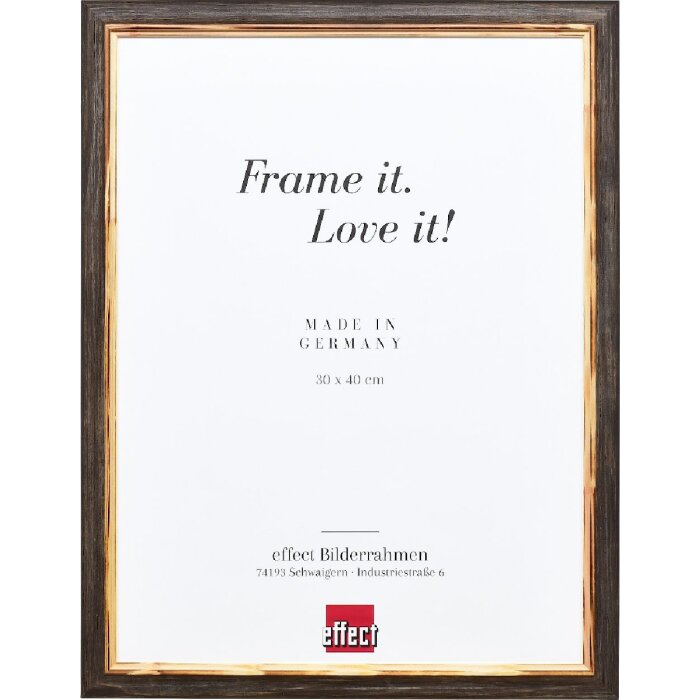 effect Holzrahmen Profil 67 dunkelbraun 45x60 cm mit Antireflexglas