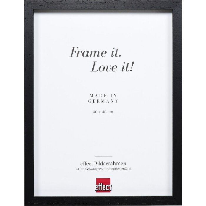 Effect Holzrahmen Profil 74 schwarz 7x10 cm mit Antireflexglas