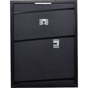 Effect Holz-Bilderrahmen Profil 74 schwarz 10x10 cm Antireflexglas