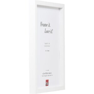 Фоторамка з дерев’яним профілем 74, біла, 35x100 см, антиблискове скло