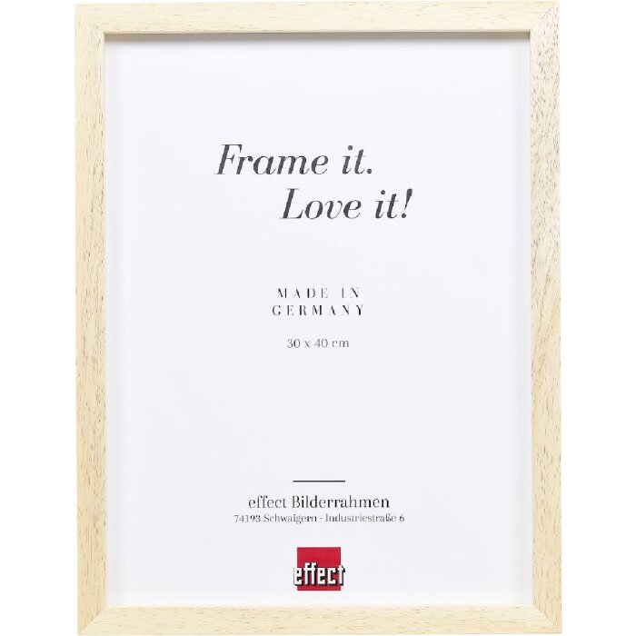 Effect Holzrahmen Profil 74 natur 50x100 cm mit Antireflexglas