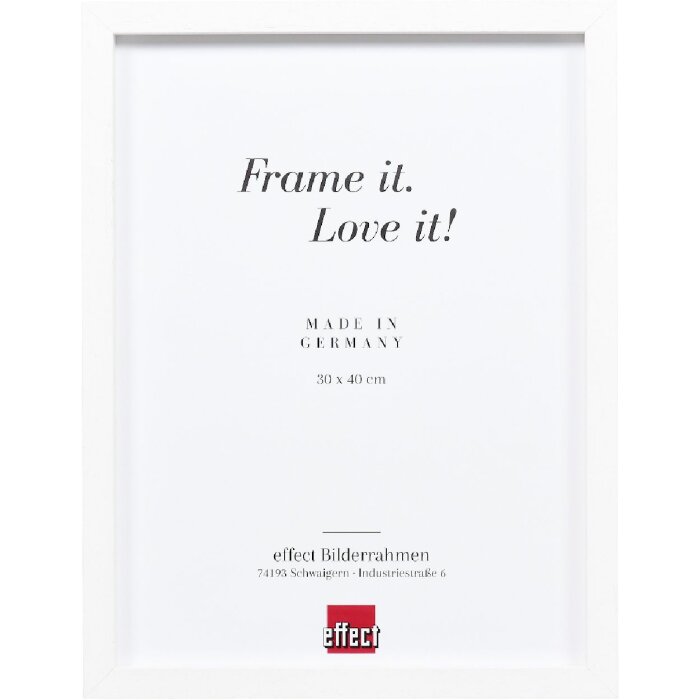 Effect Holzrahmen Profil 74 weiß 50x60 cm mit Antireflexglas