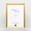 Ефектна деревяна рамка для картин Profile 85 Gold 7x10 см з антибліковим склом
