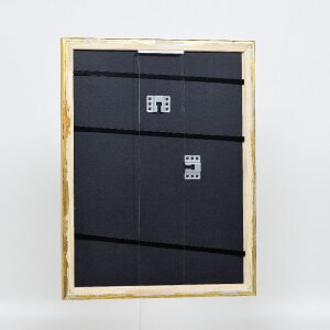 Эффектная деревянная фоторамка Профиль 85 Золото 21x28 см антибликовое стекло