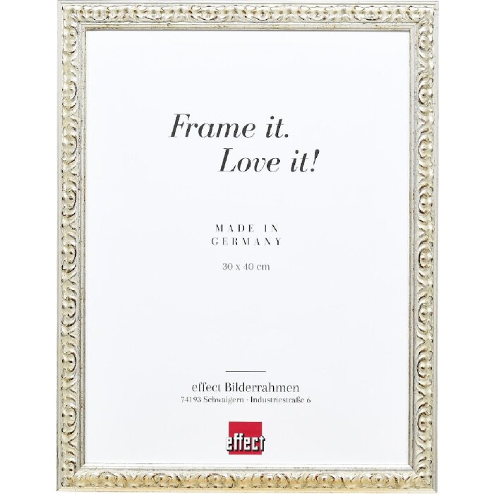 Effect Holz Bilderrahmen Profil 86 Barock 21x29,7 cm silber