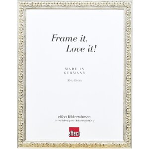 Effect Holzbilderrahmen Profil 86 Barock 42x59,4 cm silber