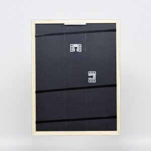 Эффектная деревянная рама профиль 89 синий 40x40 см антибликовое стекло