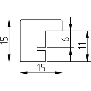Деревяний рамка Effect Profil 2330 чорного кольору 25x30 см з антиблисковим склом