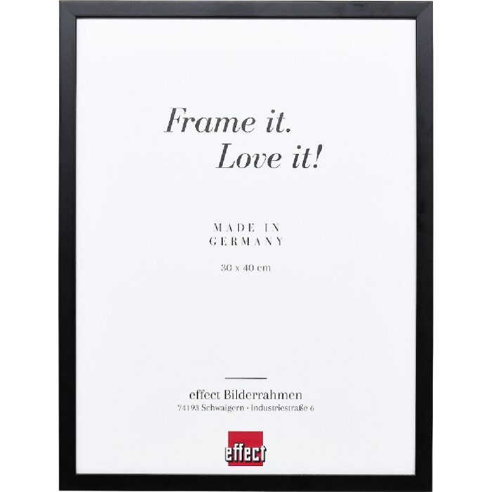 Effect Holzrahmen Profil Top S schwarz 21x28 cm mit Antireflexglas