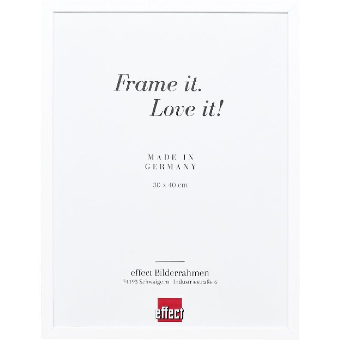 Ефектна деревяна фоторамка Top S білого кольору 24x30 см з антибликовим склом